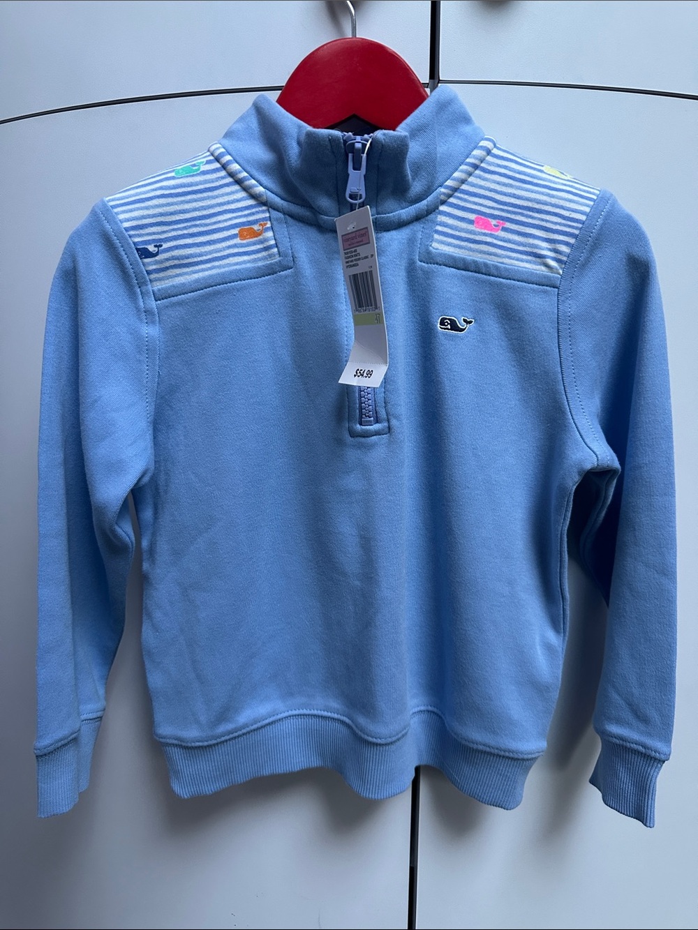 Vineyard Vines Light Blue Quarter-Zip Pullover for Kids 4T